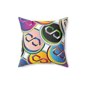 Polygon Pop Art Square Pillow