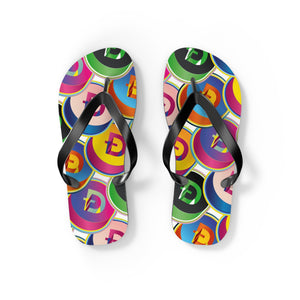 Dogecoin Pop Art Flip Flops