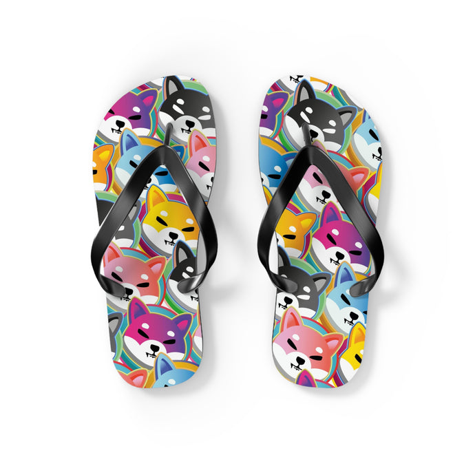 Shiba Inu Pop Art Flip Flops