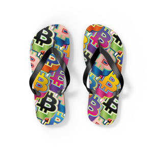 Bitcoin Pop Art Unisex Flip Flops