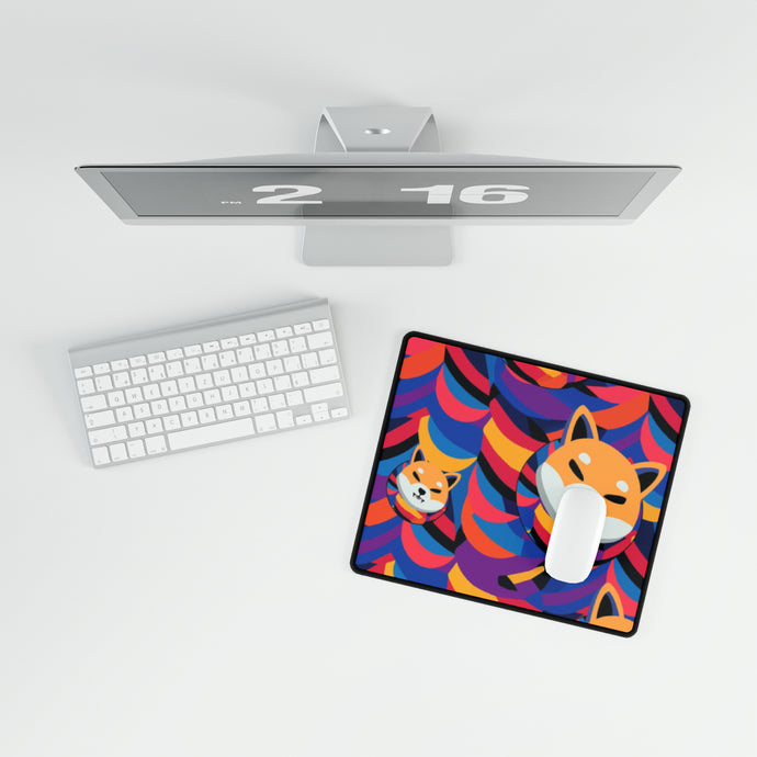 Shiba Inu Abstrak Desk Mats