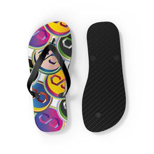 Polygon Pop Art Flip Flops