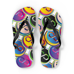 Polygon Pop Art Flip Flops