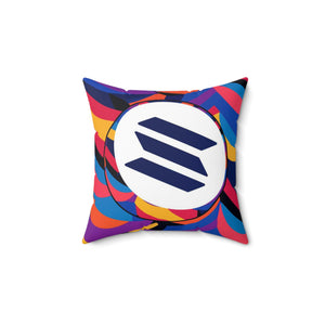 Solana Abstrak Spun Polyester Square Pillow