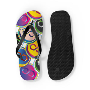 Polygon Pop Art Flip Flops