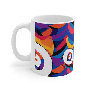 Dogecoin Abstrak Ceramic Mug 11oz