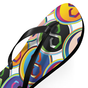 Polygon Pop Art Flip Flops