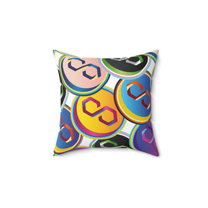 Polygon Pop Art Square Pillow