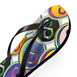 Polygon Pop Art Flip Flops