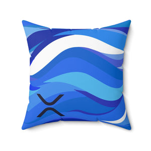 XRP Tidal Wave Spun Polyester Square Pillow