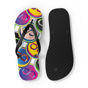 Polygon Pop Art Flip Flops