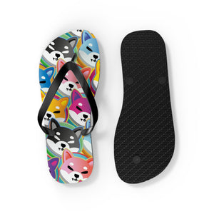 Shiba Inu Pop Art Flip Flops