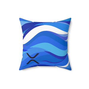 XRP Tidal Wave Spun Polyester Square Pillow