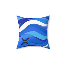 Load image into Gallery viewer, XRP Tidal Wave Spun Polyester Square Pillow
