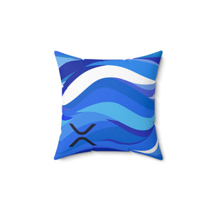 XRP Tidal Wave Spun Polyester Square Pillow