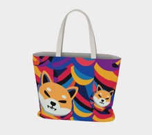 Load image into Gallery viewer, Shiba Inu Abstrak Large Tote Bag
