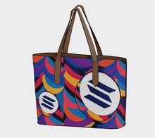 Load image into Gallery viewer, Solana Abstrak Vegan Leather Tote Bag
