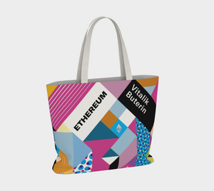 Ethereum Isometrik Large Tote Bag