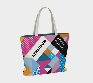 Ethereum Isometrik Large Tote Bag