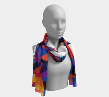 Load image into Gallery viewer, Ethereum Abstrak Silk Long Scarf
